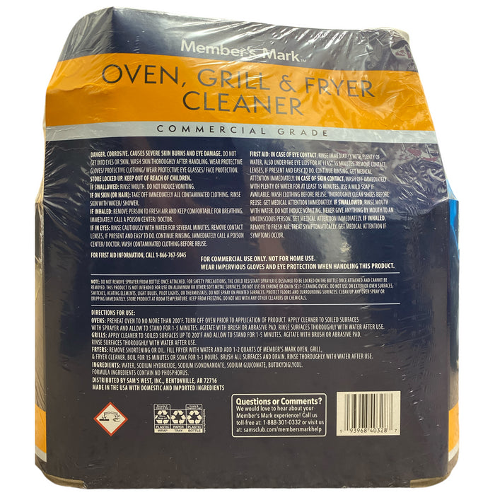 Member's Mark Commercial Grade Oven, Grill and Fryer Cleaner (32 oz., 3 pk.)