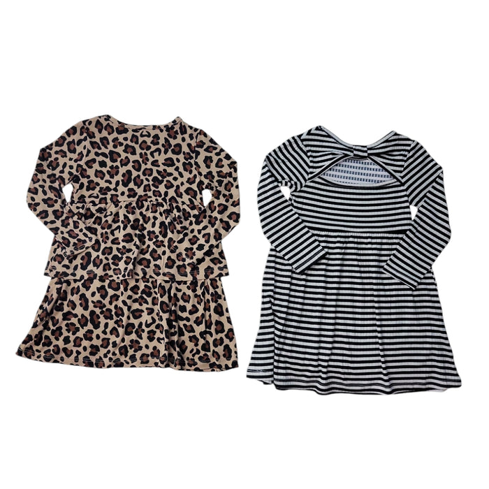 Member's Mark Girls Tagless Elastic Waist Long Sleeve 2-Pack Knit Dress