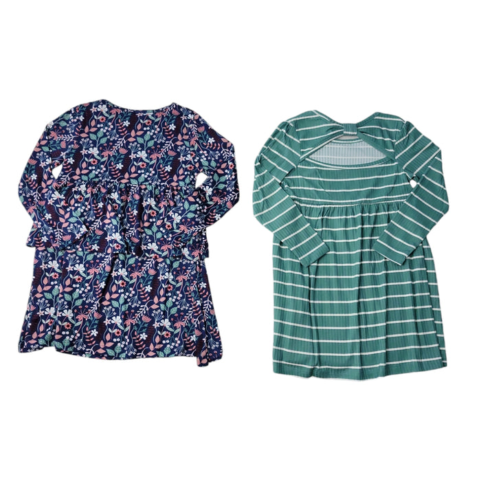 Member's Mark Girls Tagless Elastic Waist Long Sleeve 2-Pack Knit Dress