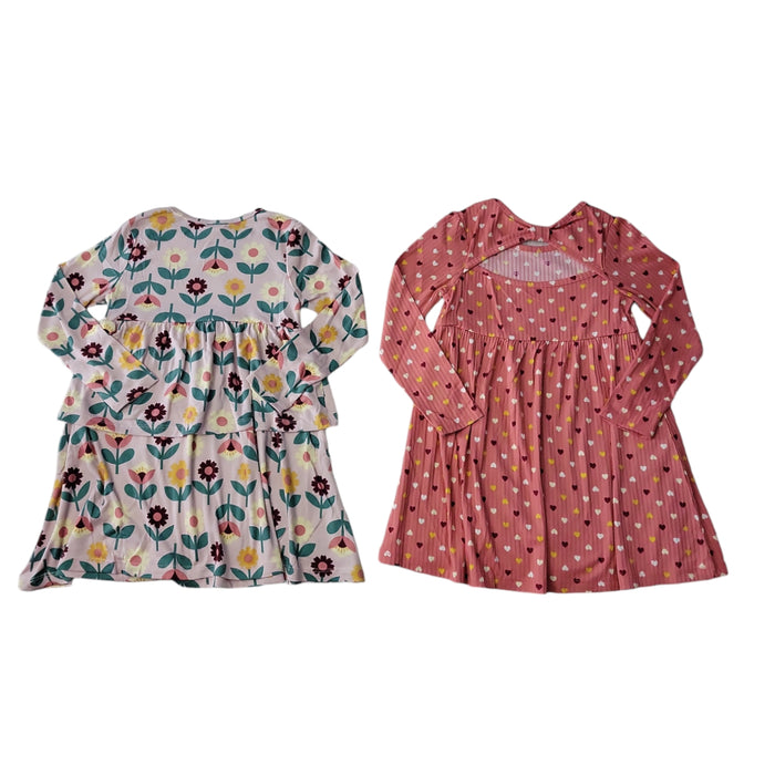 Member's Mark Girls Tagless Elastic Waist Long Sleeve 2-Pack Knit Dress