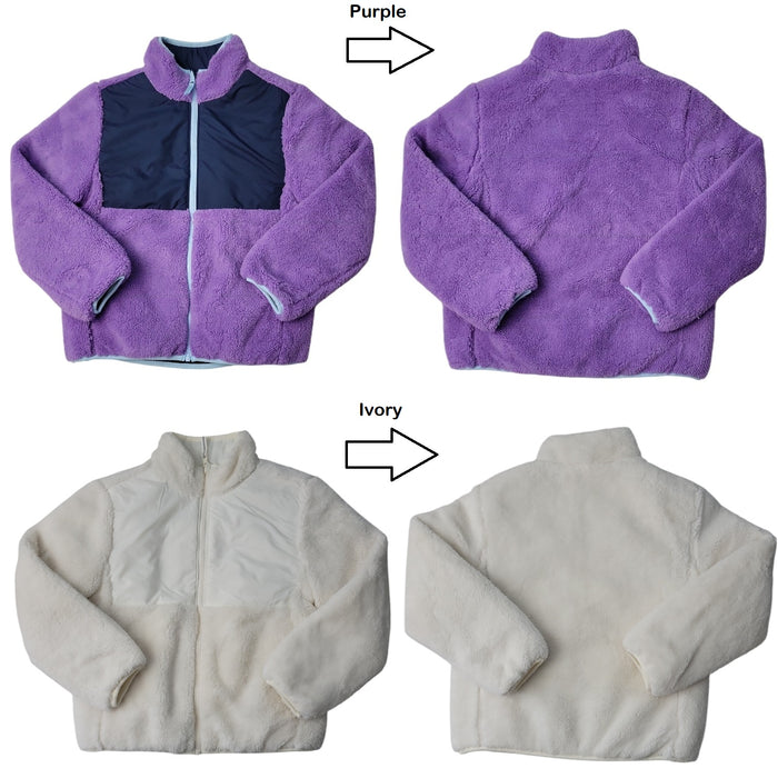 Member's Mark Girl's Full-Zip Reversible Fleece Jacket