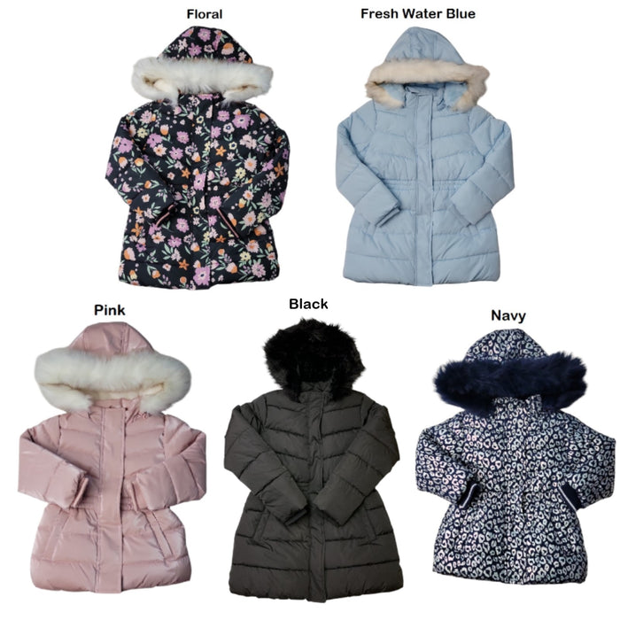 Member's Mark Toddler & Girls Removable Faux Fur Trim Hood Puffer Jacket