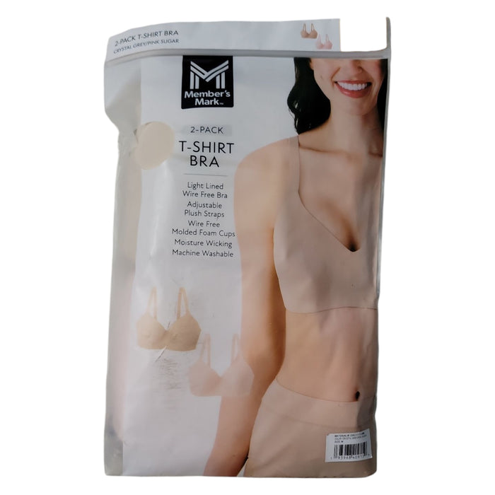 Member's Mark 2-Pack Moisture Wicking Adjustable Straps T-Shirt Bra