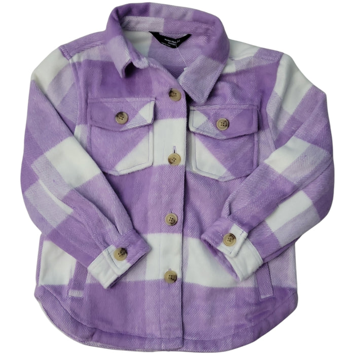 Member's Mark Girl's Button Closure Fleece Sherpa Lined Shacket