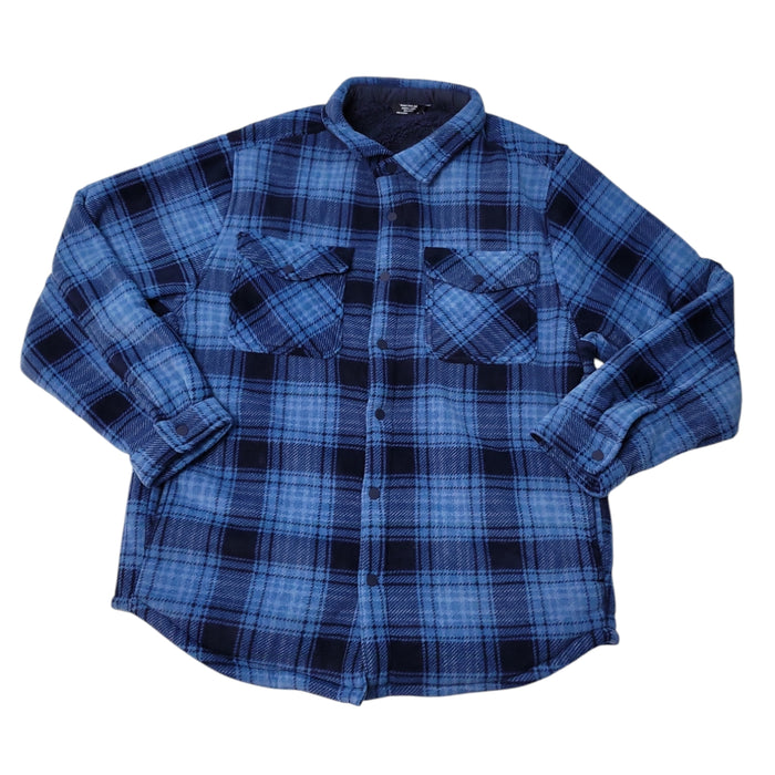 Member's Mark Men's Relaxed Fit Sherpa Lined Chest Pockets Shacket