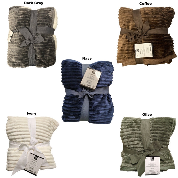 Member's Mark Extremely Soft Ribbed Throw, Faux Fur Reverse, 60"x70"