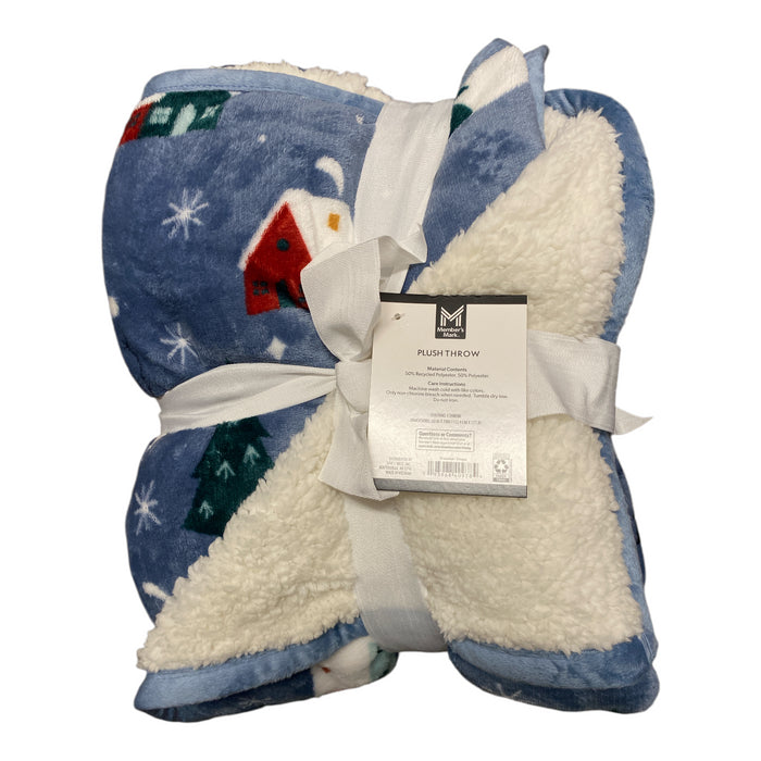 Member's Mark Oversized Plush & Soft Sherpa Throw Blanket,  60" x 70"
