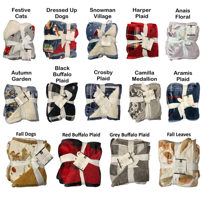 Member's Mark Oversized Plush & Soft Sherpa Throw Blanket,  60" x 70"