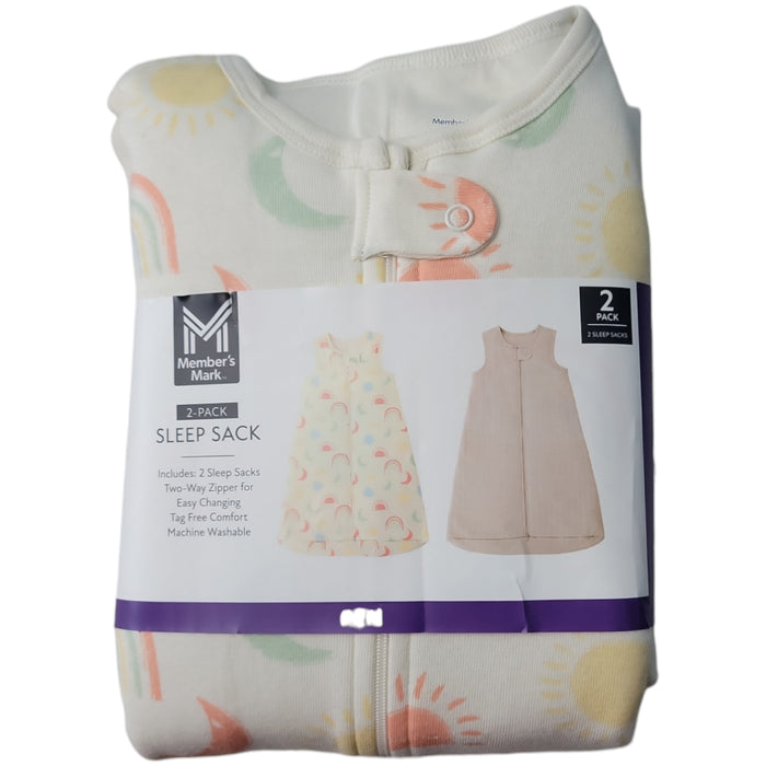 Member's Mark Girls Inverted Zipper Sleeveless 2-Pack Sleep Sack