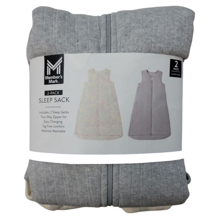 Member's Mark Girls Inverted Zipper Sleeveless 2-Pack Sleep Sack