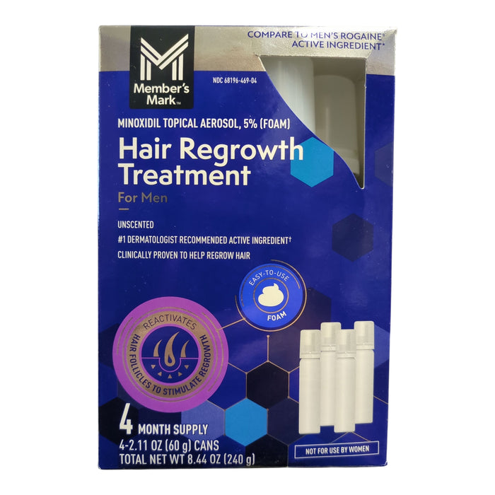 Member's Mark Minoxidil 5% Foam, 8.44 oz, 120 Day Supply