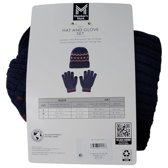 Member's Mark Kids Warm & Cozy Knit Hat and Glove Set