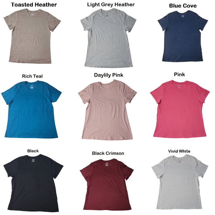 Members Mark Women's Essential Short Sleeve Relaxed Fit Crewneck Tee