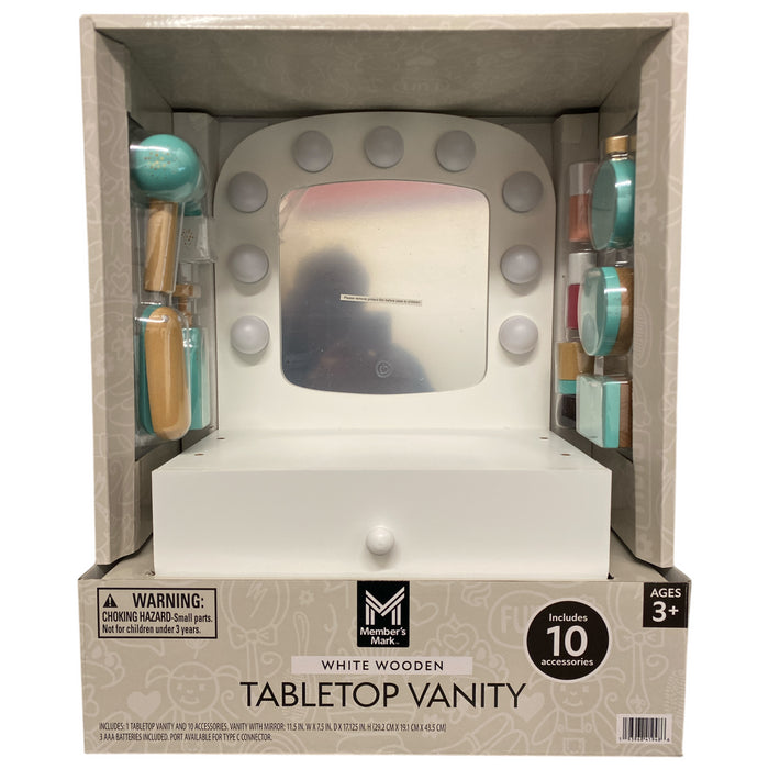 Member's Mark Kid's Mid-Century Modern Tabletop Vanity, White