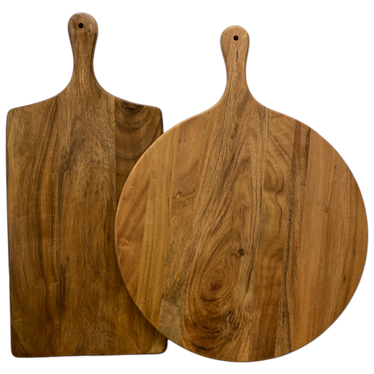 Member's Mark Acacia Wood Charcuterie Board Serving Set, Round and Rec ...