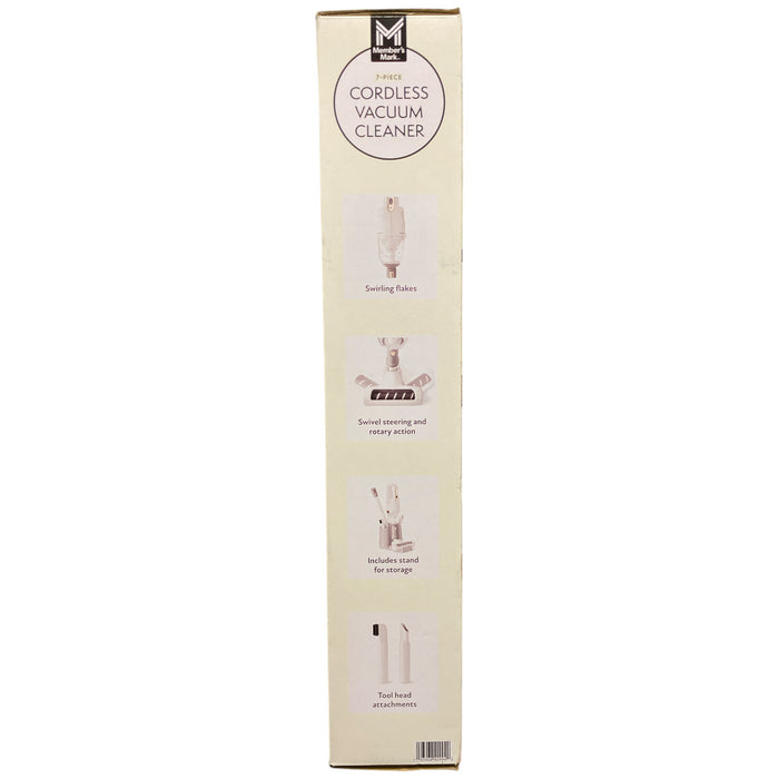 Member's Mark Kid's Battery Operated Toy Cordless Vacuum Cleaner, 7 Piece, White
