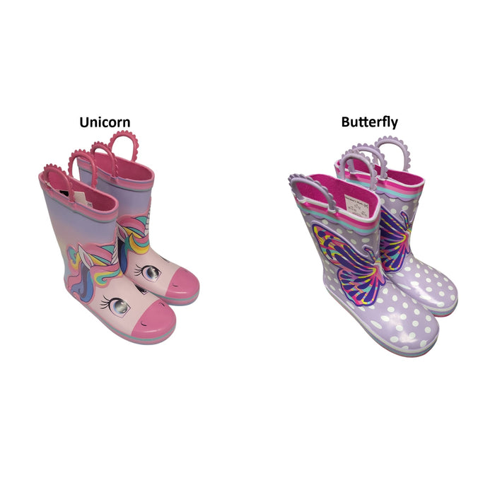 Member's Mark Toddler Girls Waterproof Rubber Rain Boot