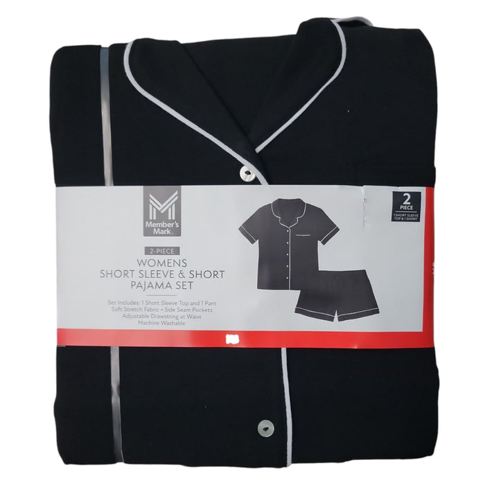 Member's Mark 2-Piece Drawstring  Notch Collar Pajama Set