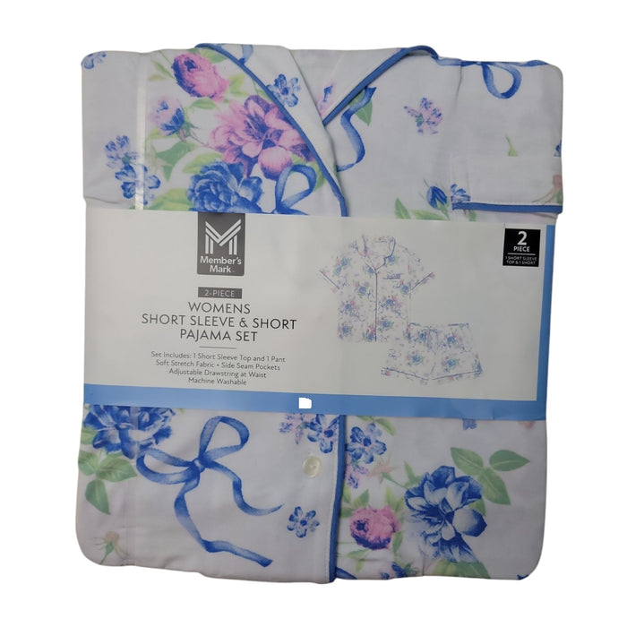 Member's Mark 2-Piece Drawstring  Notch Collar Pajama Set