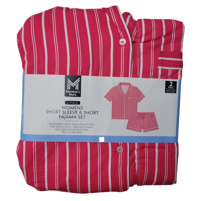 Member's Mark 2-Piece Drawstring  Notch Collar Pajama Set