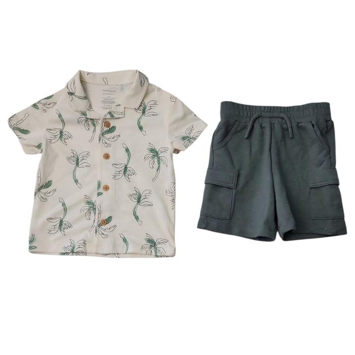 Member's Mark Toddler Boys 2-Piece Button Down Tee Playwear Set