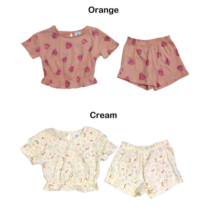 Member's Mark Toddler Girls 2-Piece Crinkle Knit Playwear Set