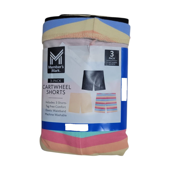 Member's Mark Girls 3-Pack Sit Snug Cartwheel Short