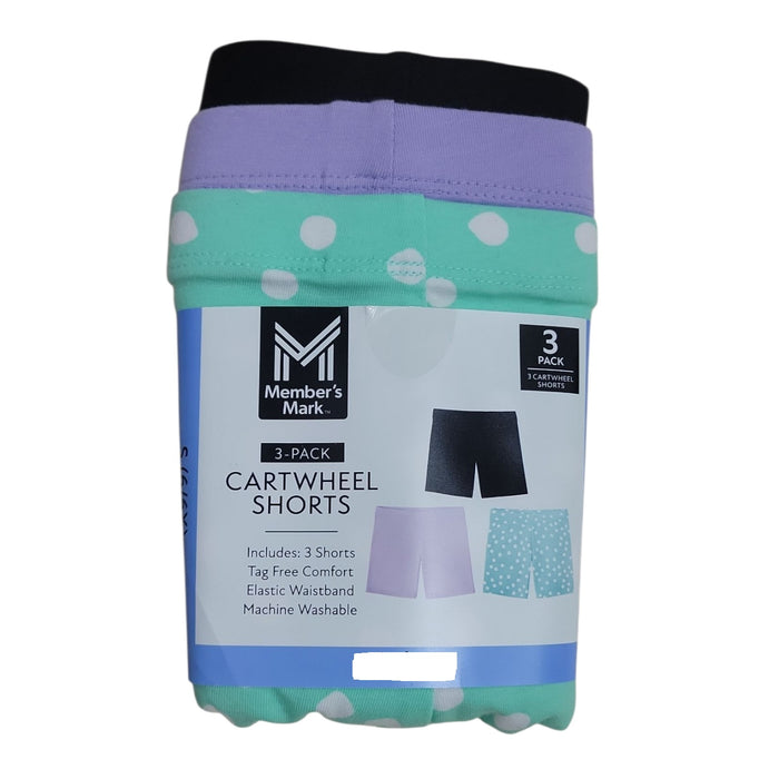 Member's Mark Girls 3-Pack Sit Snug Cartwheel Short