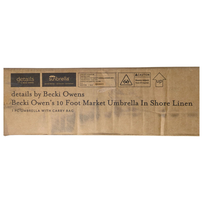 details by Becki Owens 10' Market Auto-Tilt Umbrella with Sunbrella Fabric