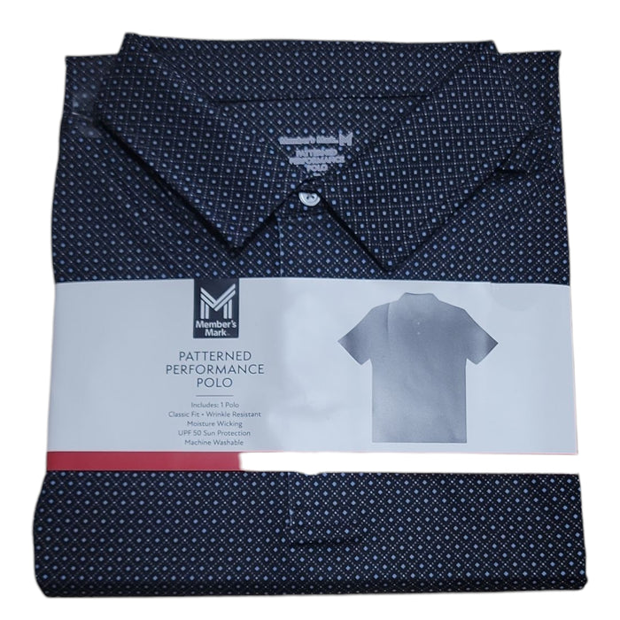 Member's Mark Men's Soft Moisture Wicking Patterned Performance Polo