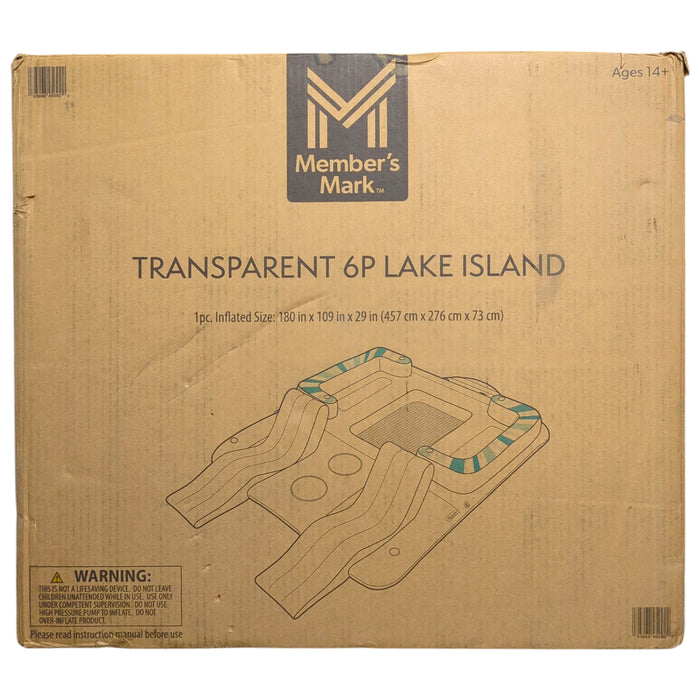 Member's Mark 6-Person Heavy Gauge PVC Transparent Lake Island
