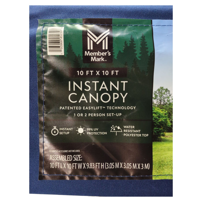Member's Mark Steel Framed EasyLift Tech Instant Canopy, 10'x10'