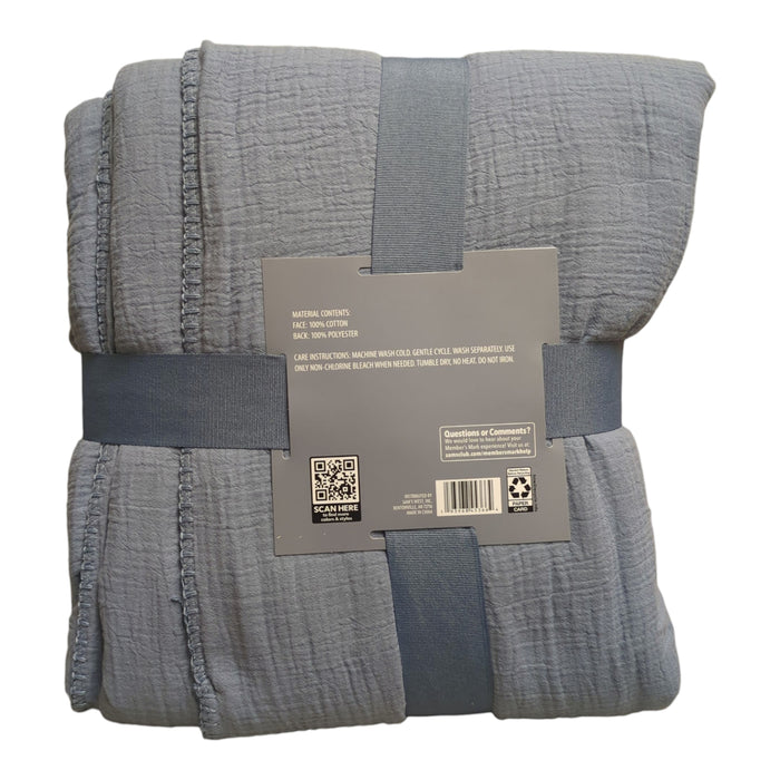 Member's Mark Reversible Cozy Gauze Plush Throw, 60" x 70"