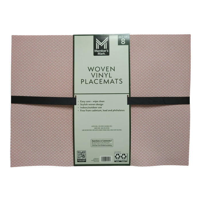 Member's Mark Indoor/Outdoor Woven Vinyl Placemats, Set of 8