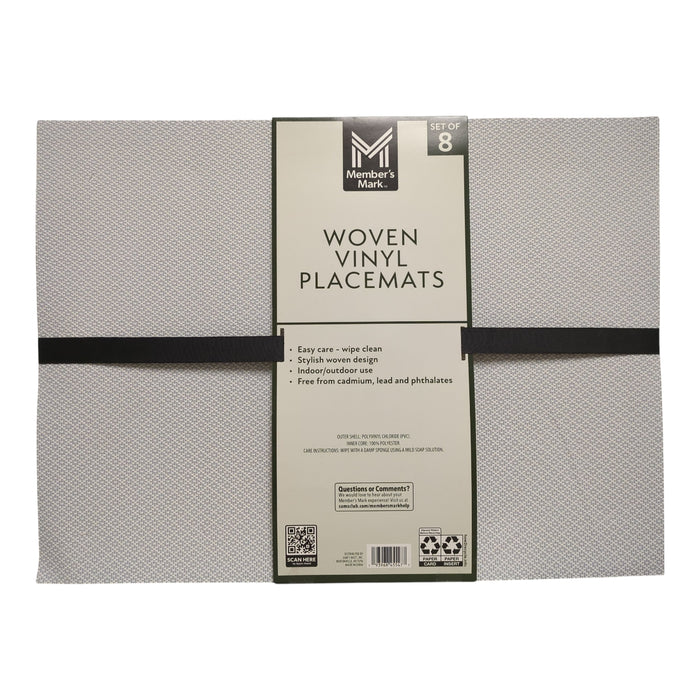 Member's Mark Indoor/Outdoor Woven Vinyl Placemats, Set of 8