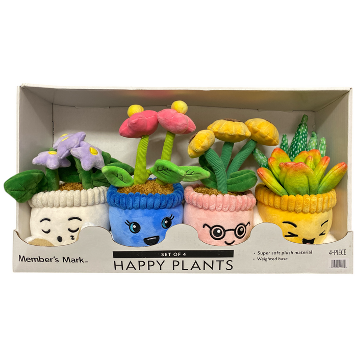 Member's Mark Happy Plants Plush with Weighted Base, 4 pk