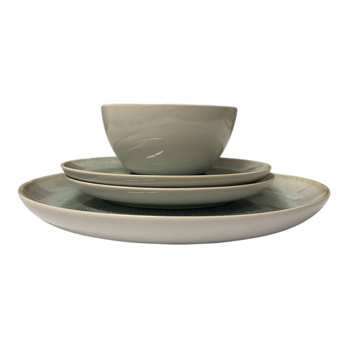 Member's Mark 12-Piece Artisan Crafted Dinnerware Set, Green