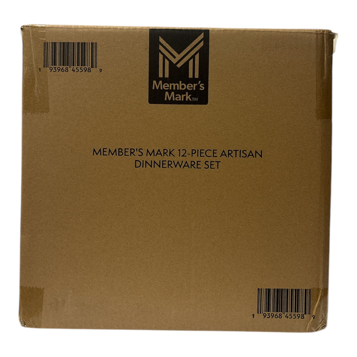 Member's Mark 12-Piece Artisan Crafted Dinnerware Set, Green