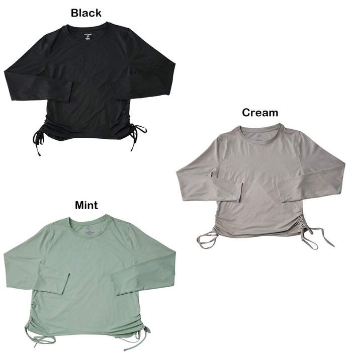 Member's Mark Women's Ruched Buttery Soft Long Sleeve Top