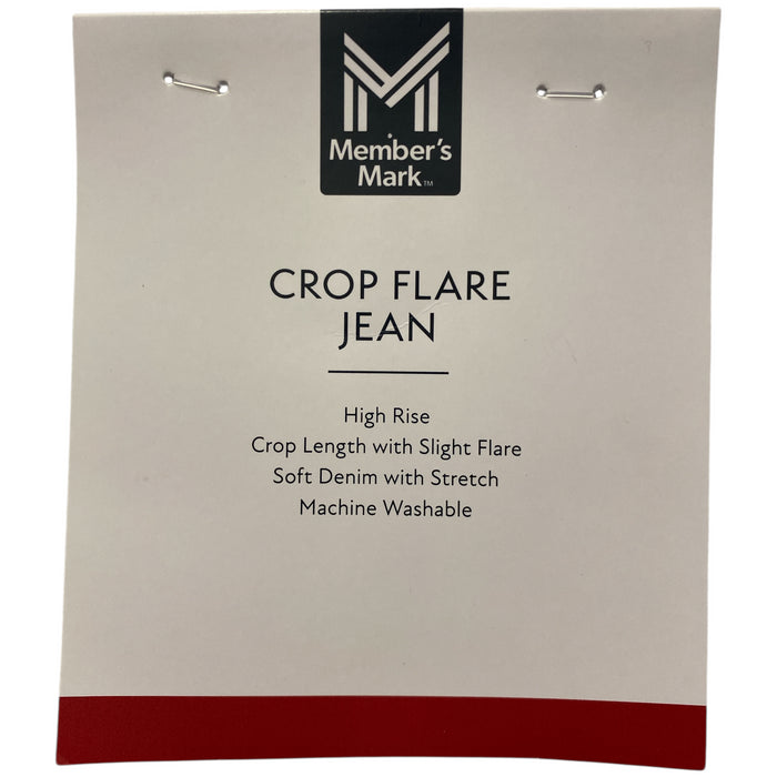 Member's Mark Women's High Rise Crop Flare Stretch Jeans