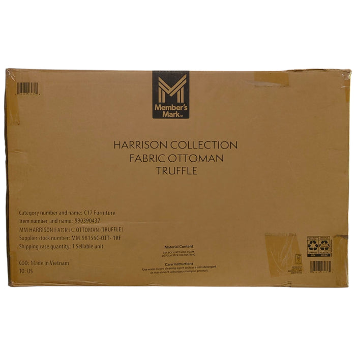 Member's Mark Harrison Fabric Ottoman, Truffle