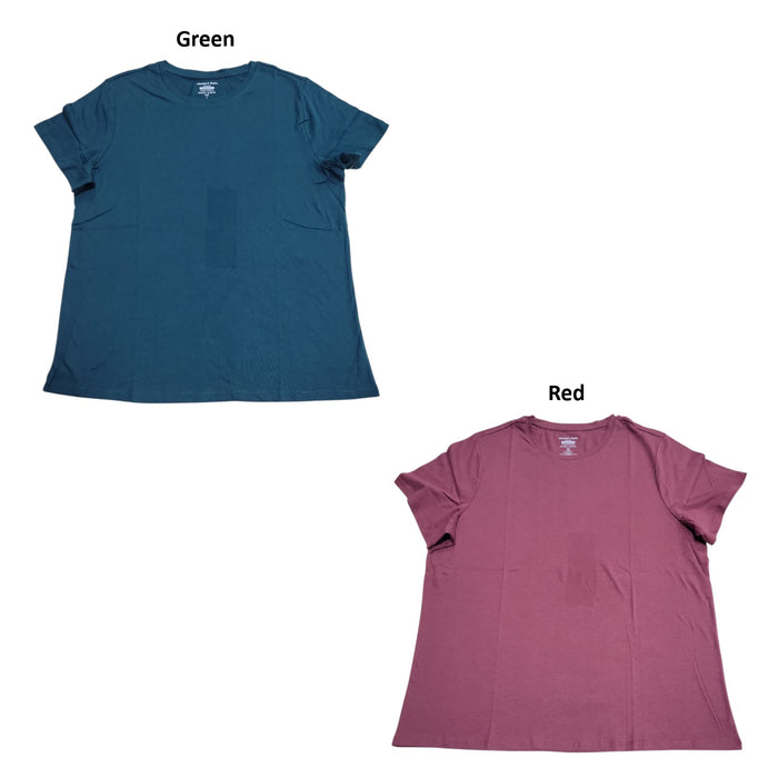 Members Mark Women's Short Sleeve Relaxed Fit Crewneck Tee, MM23423