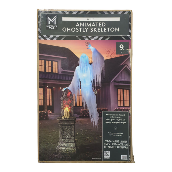Member's Mark LED Pre Lit Animated Ghostly Skeleton, 9ft