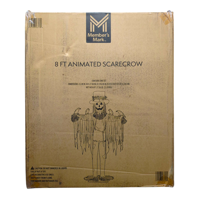 Member's Mark LED Pre-Lit Indoor/Outdoor Animated Scarecrow, 8ft