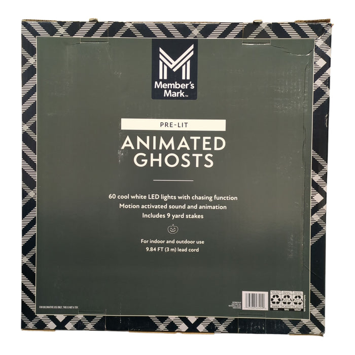 Member's Mark LED Pre-Lit Animated Ghosts, Set of 3
