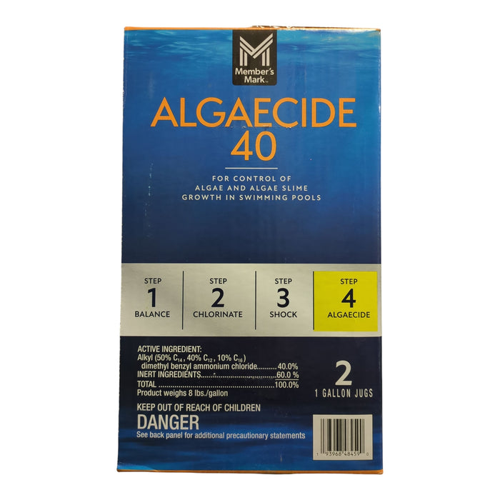 Member's Mark Algaecide 40 Step 4 For Algae & Algae Slime, 1 Gallon, 2pk