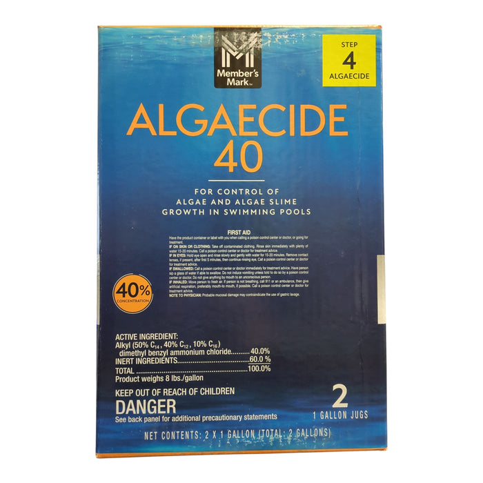 Member's Mark Algaecide 40 Step 4 For Algae & Algae Slime, 1 Gallon, 2pk
