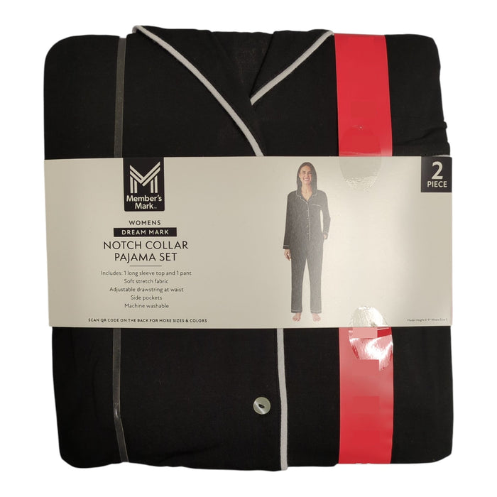 Member's Mark Women's Dream Mark Classic 2-Piece Notch Collar Pajama Set