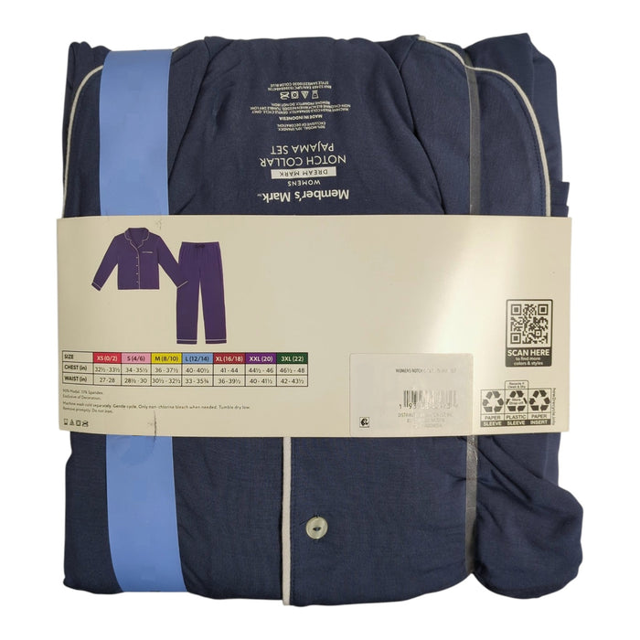 Member's Mark Women's Dream Mark Classic 2-Piece Notch Collar Pajama Set