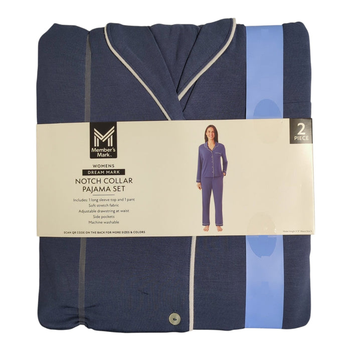 Member's Mark Women's Dream Mark Classic 2-Piece Notch Collar Pajama Set